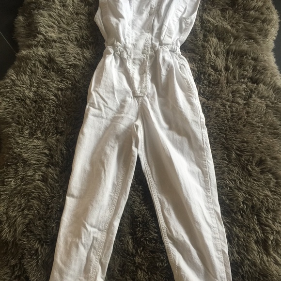 Zara White Sleeveless Jumpsuit - Picture 2 of 8